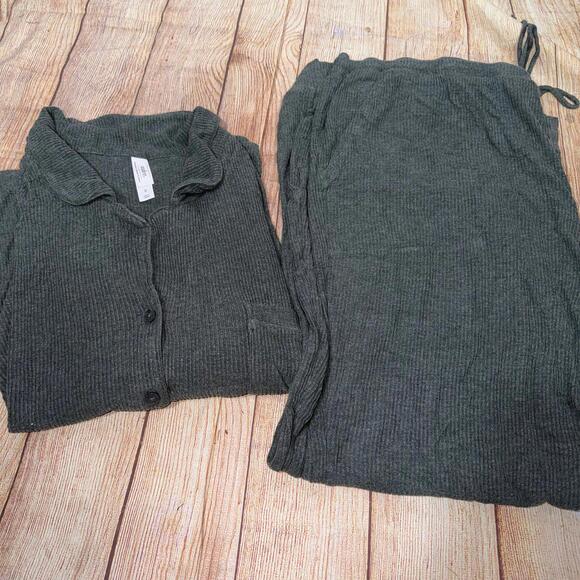 Auden Women's 3X Ribbed Pajama Set - Picture 1 of 4